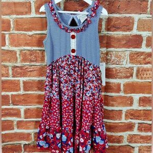 #16 Jona Michelle sleeveless Sundress Red White Blue Size 5 NWT